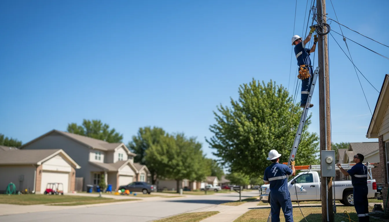 Residential electrician providing installation services in Laurel, IA